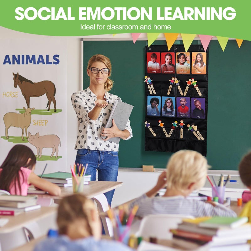 MEROCO Emotion Cards for Kids Aba Therapy Materials Autism Social Emotional Learning Activities Emotions Flash Cards with Feelings Chart Calm Down Corner Supplies Speech Therapy Materials for Toddlers - Image 4